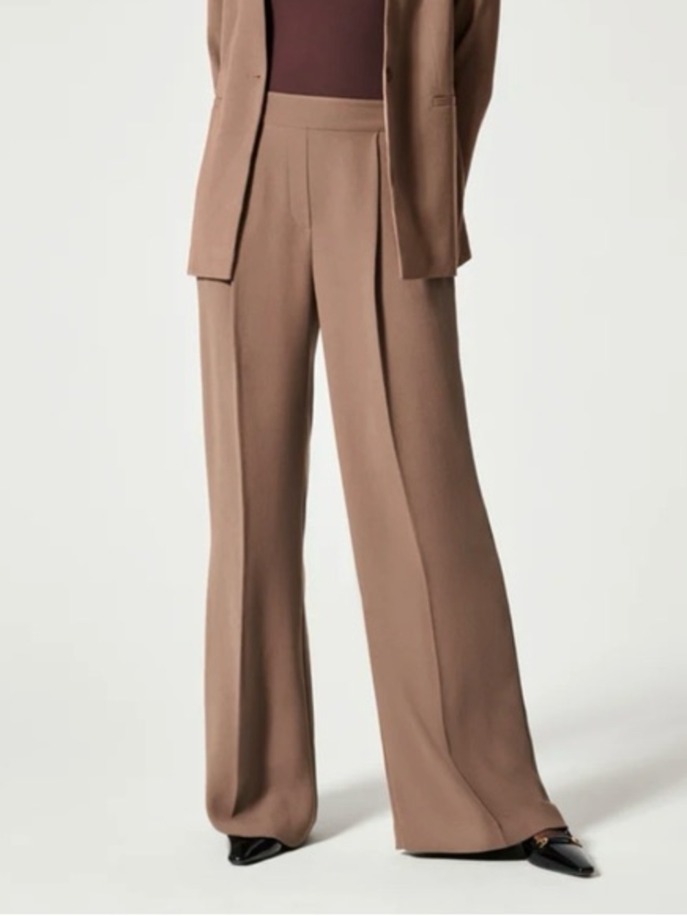 Spanx Carefree Crepe Pleated Trouser sz L